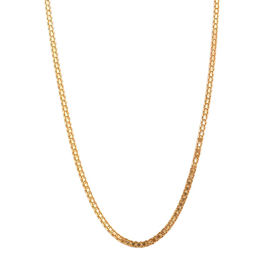 CADENA ORO LAMINADO 18K TEJIDO RED 45CM X 3MM