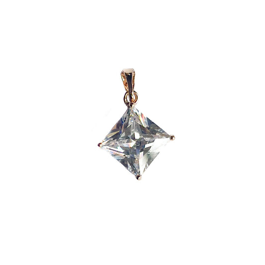 DIJE ORO LAMINADO 18K PIEDRA ROMBO