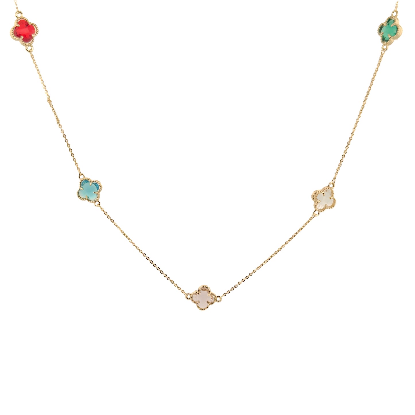 JUEGO ORO LAMINADO TREBOL DE COLORES