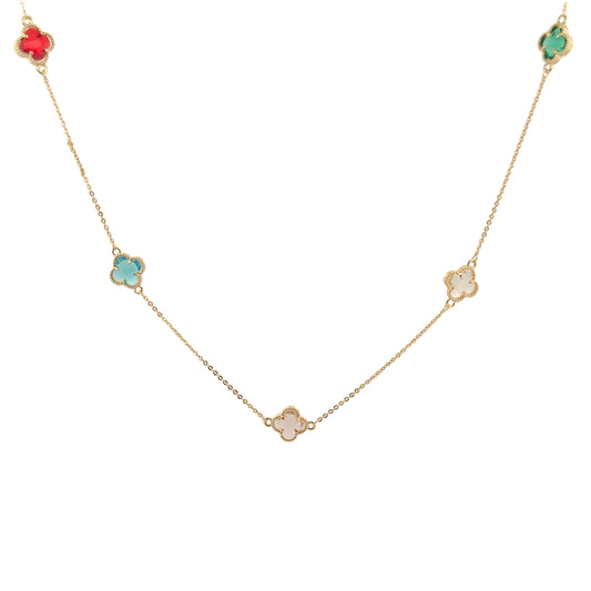 JUEGO ORO LAMINADO TREBOL DE COLORES