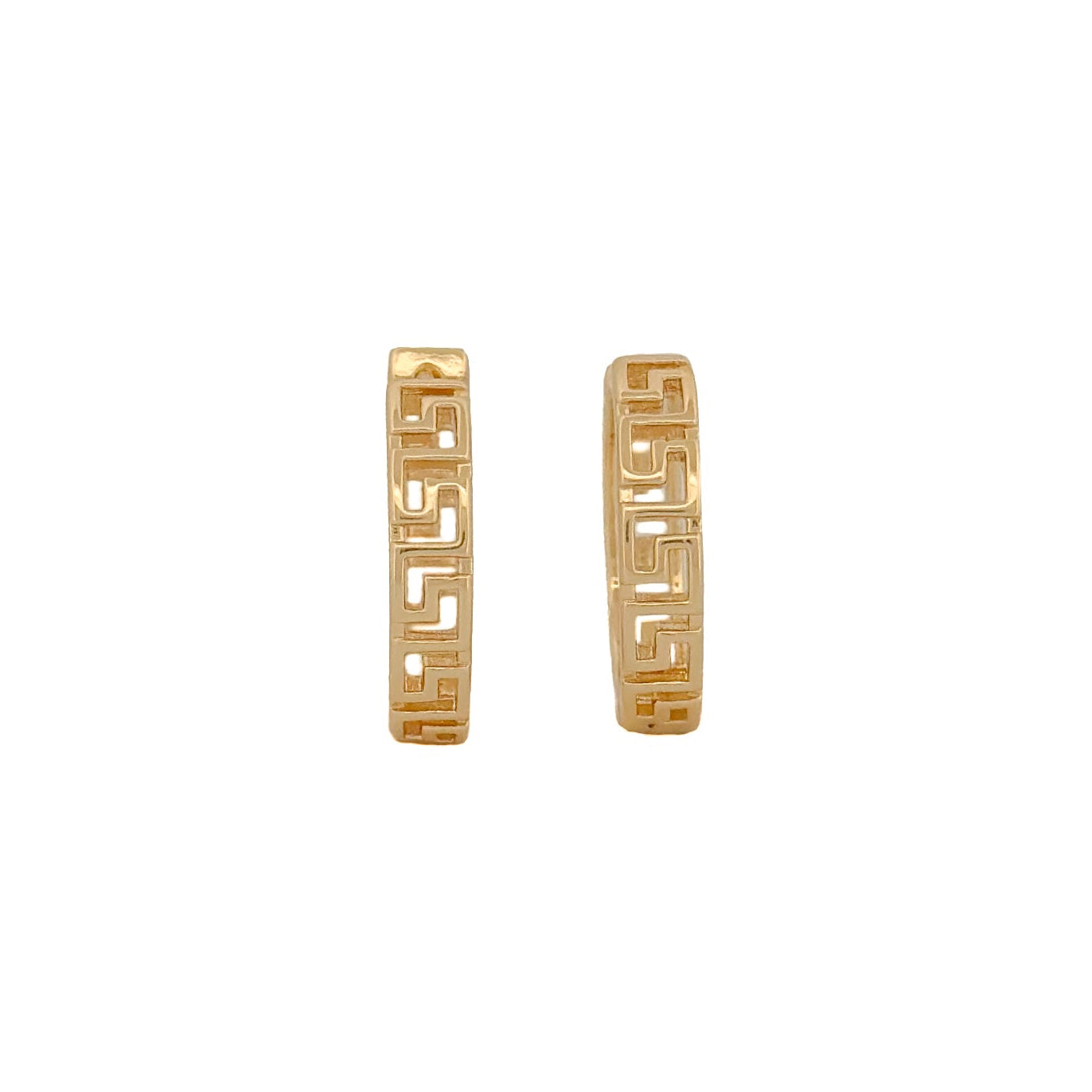 HUGGIE ORO LAMINADO CON GRECAS GRANDE