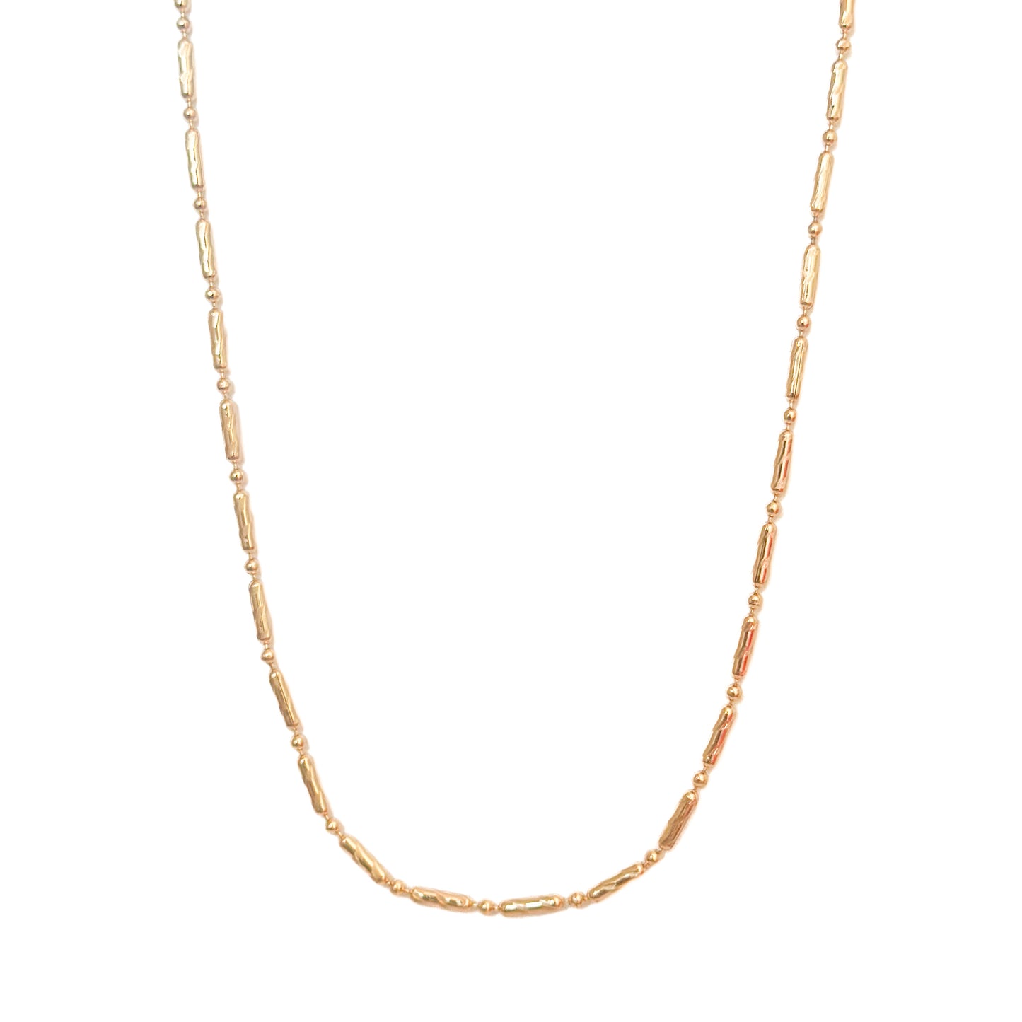 CADENA ORO LAMINADO 18K PUNTO Y COMA 45CM X 2MM