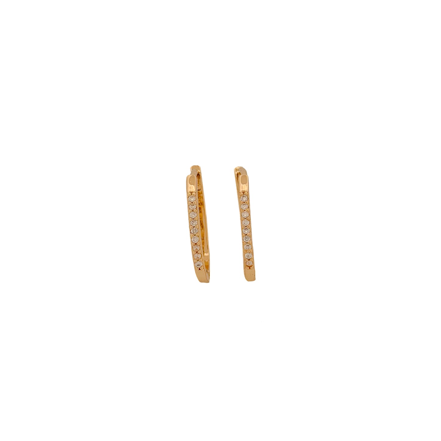 HUGGIE ORO LAMINADO RECTÁNGULO SEMIREDONDO