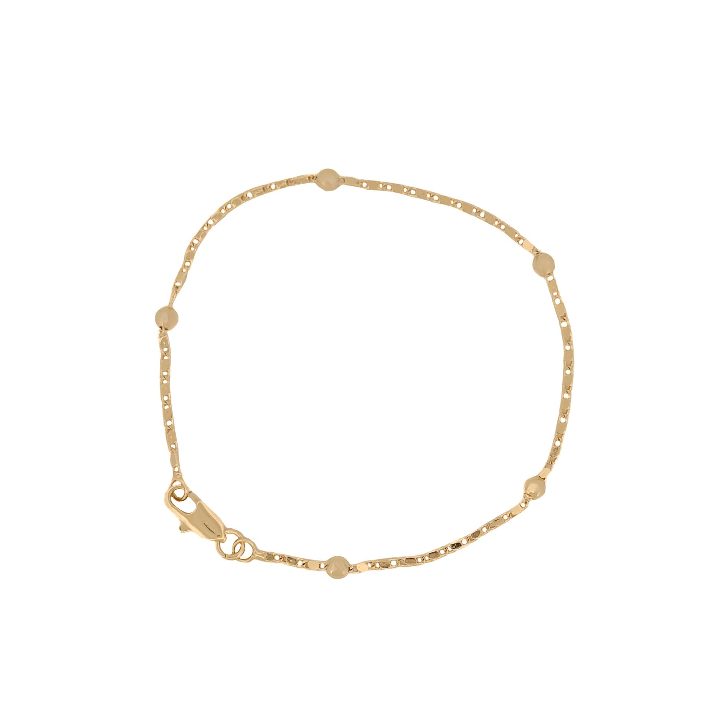 PULSO ORO LAMINADO BALINES CIRCULARES ESPACIADOS