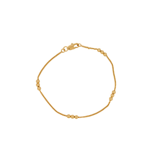 PULSO ORO LAMINADO TRES BALINES