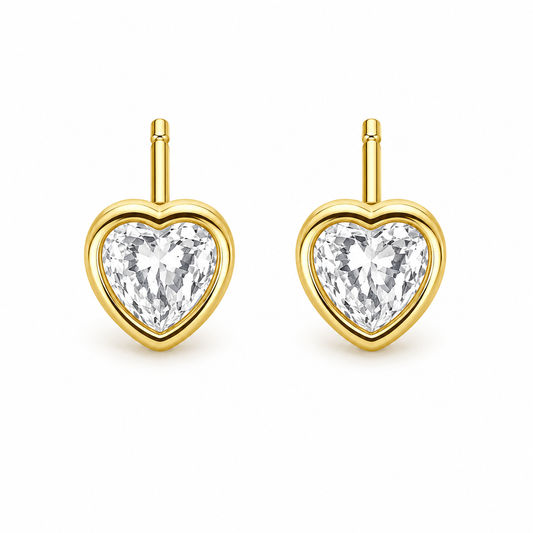 ARETE ORO LAMINADO CORAZÓN BISELADO