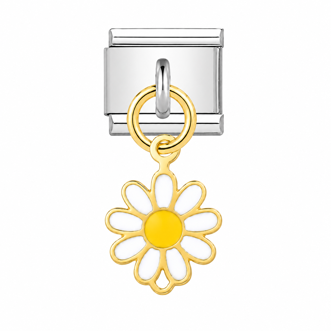 CHARM ACERO INOXIDABLE MARGARITA BLANCA