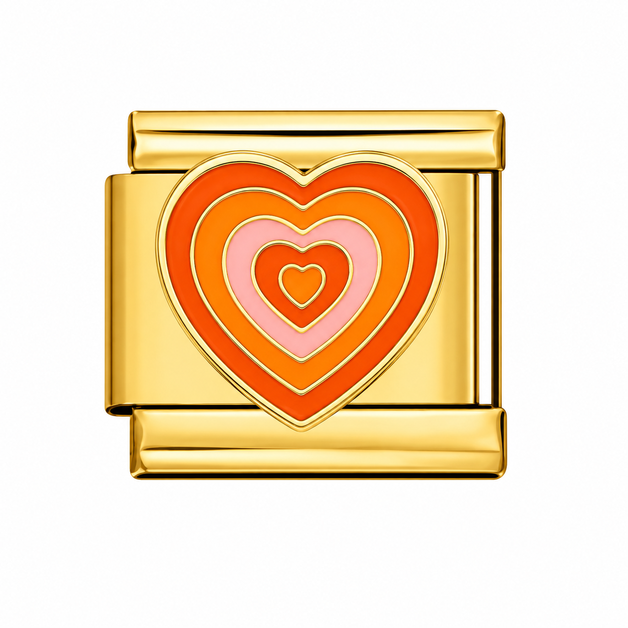CHARM ACERO INOXIDABLE CORAZON RELLENO