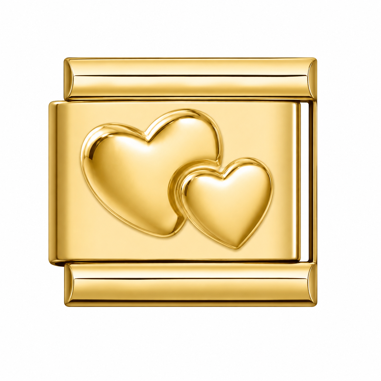 CHARM ACERO INOXIDABLE DOBLE CORAZON