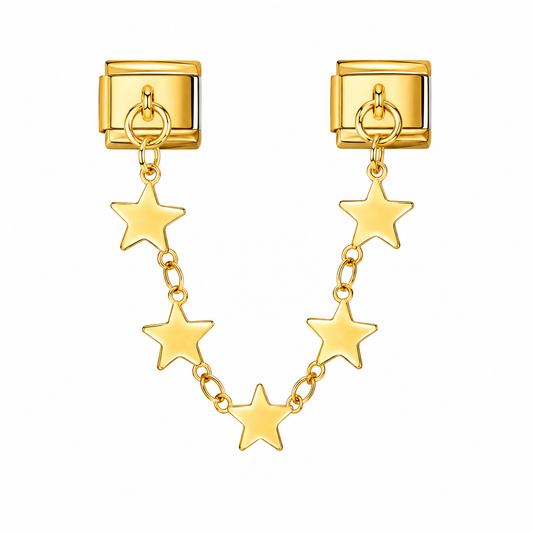 CHARM ACERO INOXIDABLE CADENA ESTRELLAS