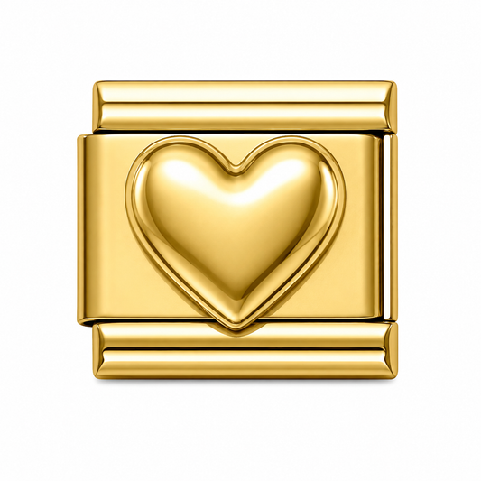 CHARM ACERO INOXIDABLE CORAZON INFLADO