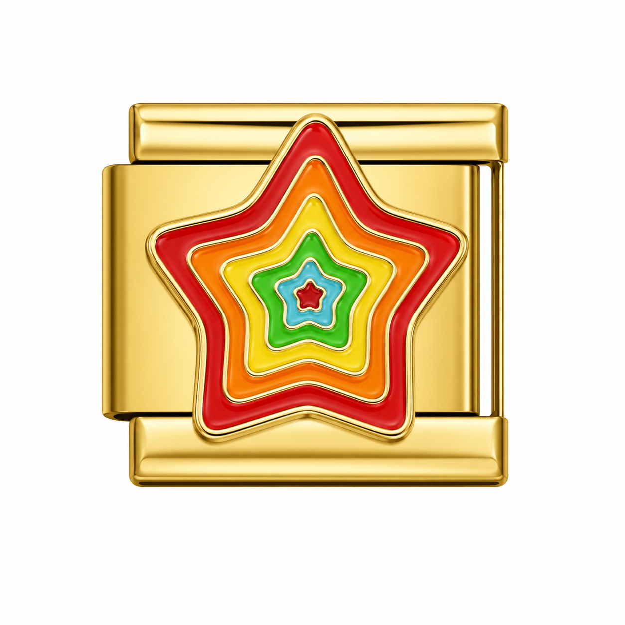 CHARM ACERO INOXIDABLE ESTRELLAS EN DORADO