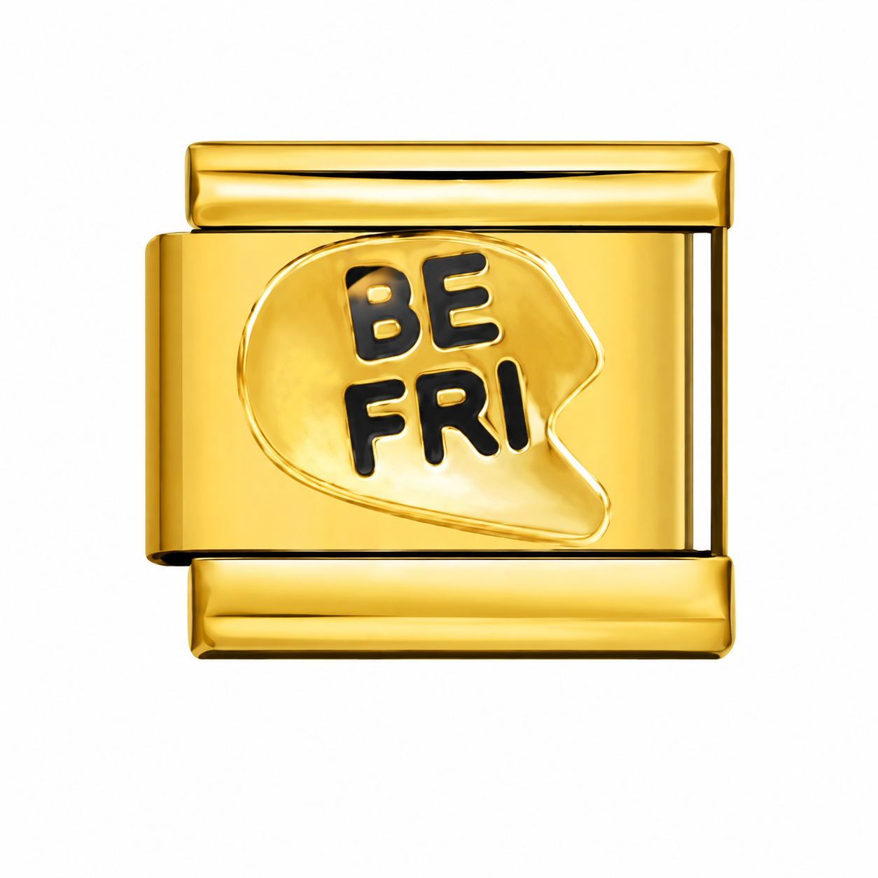 CHARM ACERO INOXIDABLE BEST FRIEND LADO IZQUIERDO EN DORADO