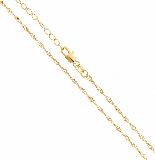 CADENA ORO LAMINADO TORZAL 1.5 MM X 45 CM