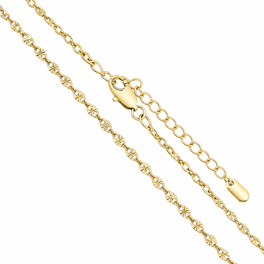 CADENA ORO LAMINADO DIAMANTADA 2.4 MM X 45 CM