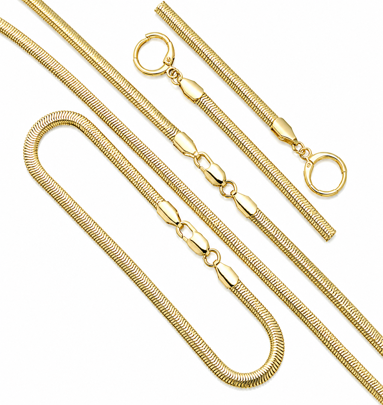 JUEGO ORO LAMINADO PANZA DE VIBORA