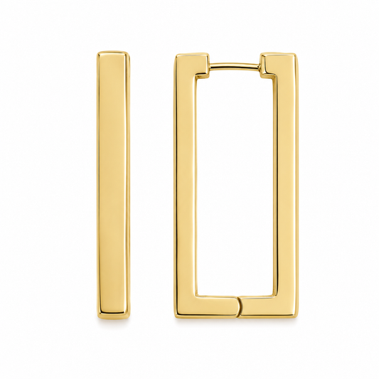 HUGGIES ORO LAMINADO RECTANGULO LISO