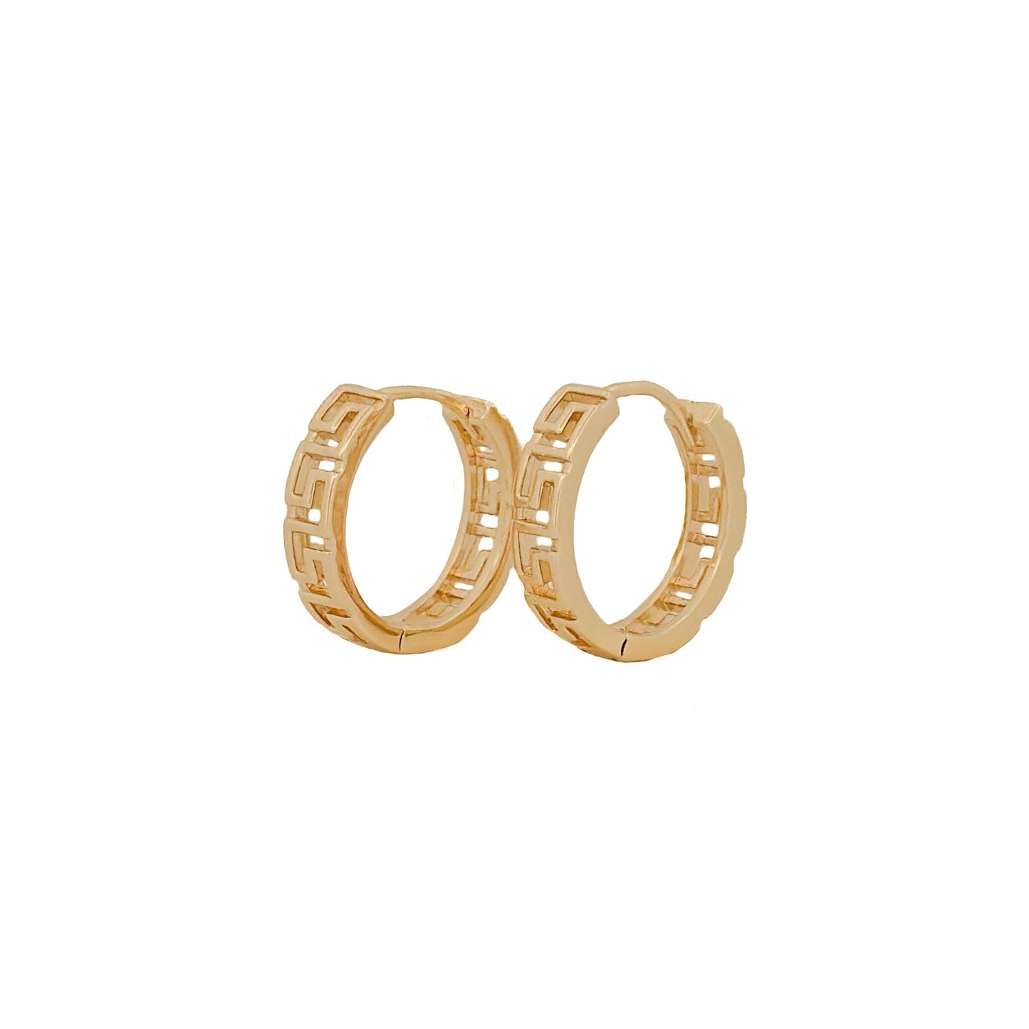 HUGGIE ORO LAMINADO CON GRECAS MEDIANO
