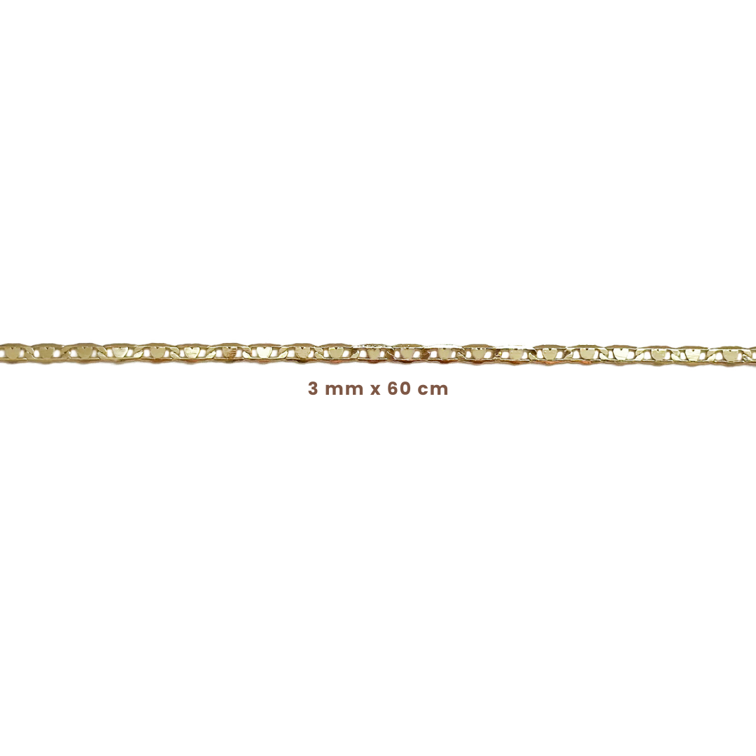 CADENA ORO LAMINADO GUCCI CORAZON 3MM X 60CM