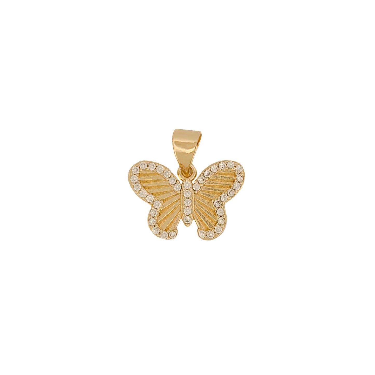 DIJE ORO LAMINADO MARIPOSA CON PIEDRAS