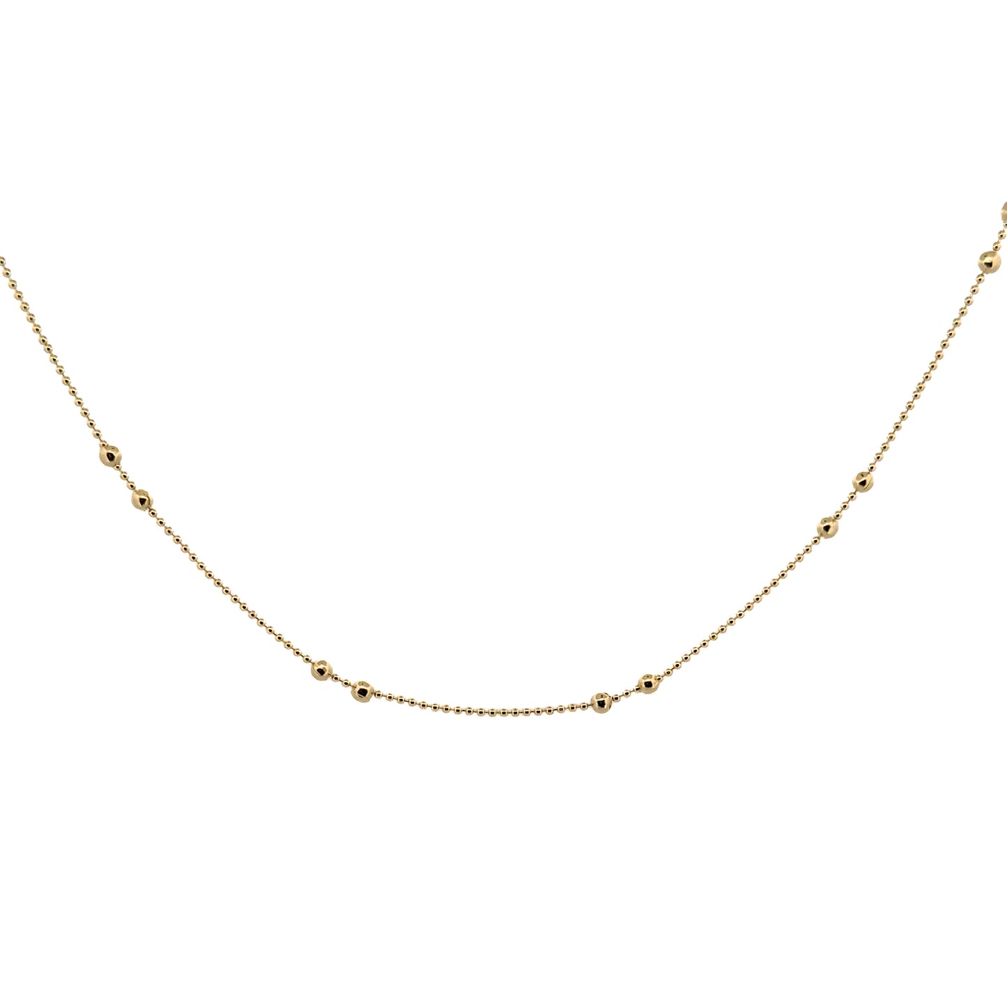 CADENA ORO LAMINADO DOBLE ESFERA Y PUNTOS