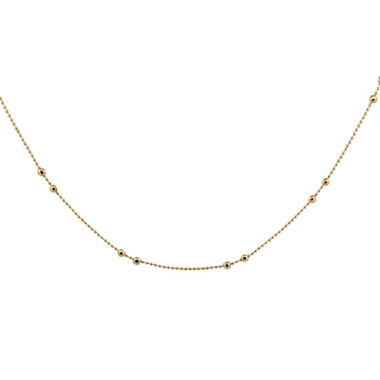 CADENA ORO LAMINADO DOBLE ESFERA Y PUNTOS