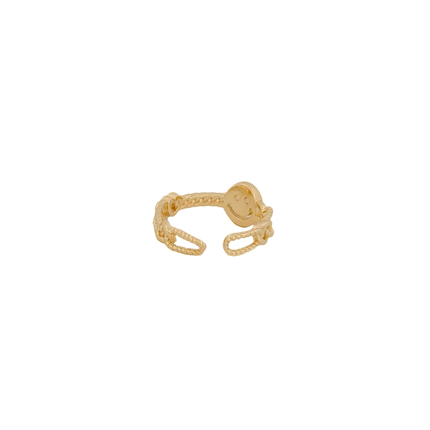 ANILLO ORO LAMINADO CARITA FELIZ AJUSTABLE