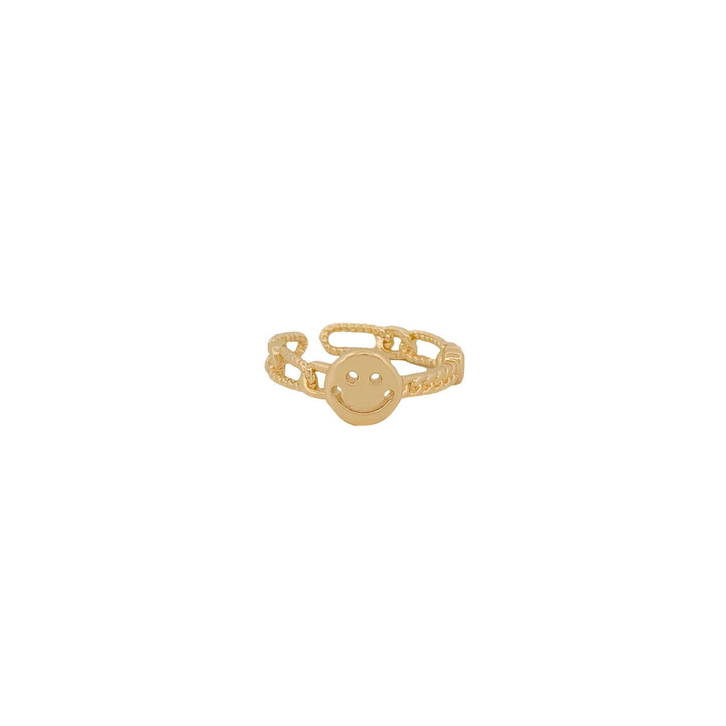 ANILLO ORO LAMINADO CARITA FELIZ AJUSTABLE