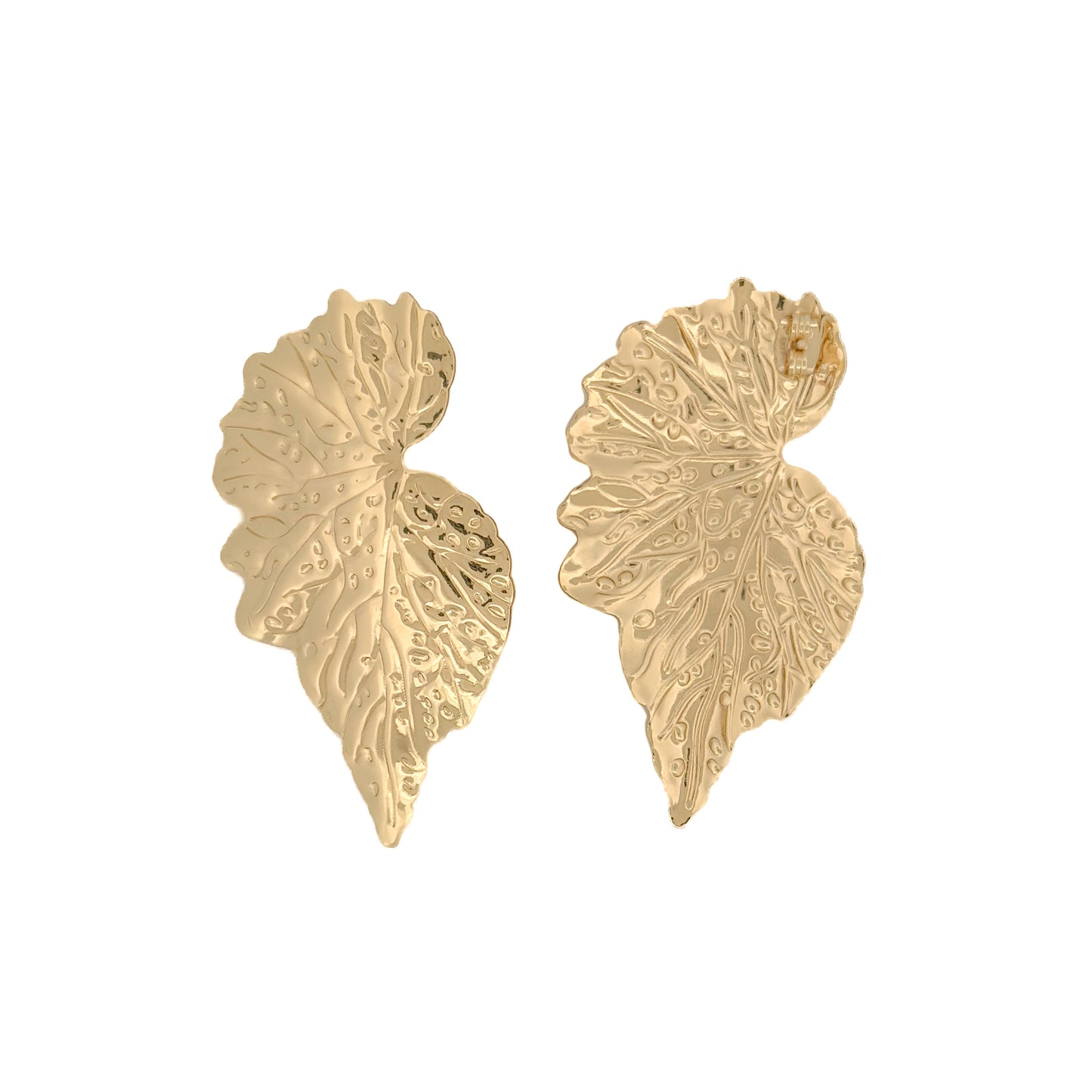 ARETE ORO LAMINADO HOJAS GRANDES