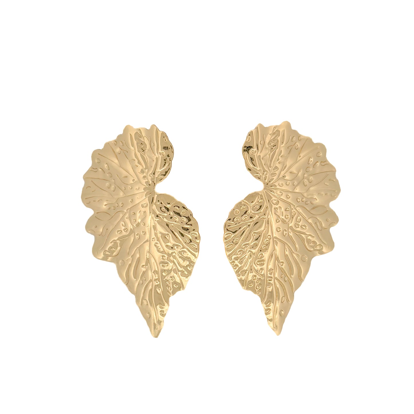 ARETE ORO LAMINADO HOJAS GRANDES