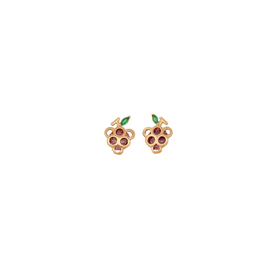 ARETE ORO LAMINADO UVAS 18k