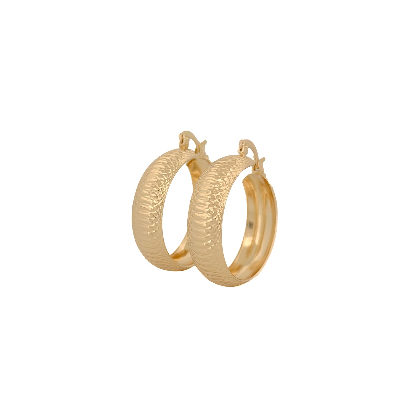 ARRACADA ORO LAMINADO CON BICELADO GRANDE