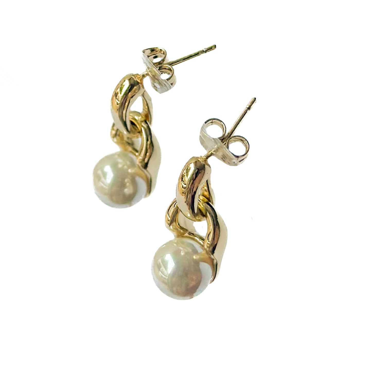 ARETE ORO LAMINADO PERLA COLGANTE