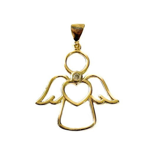 DIJE ORO LAMINADO ANGEL CON CORAZON