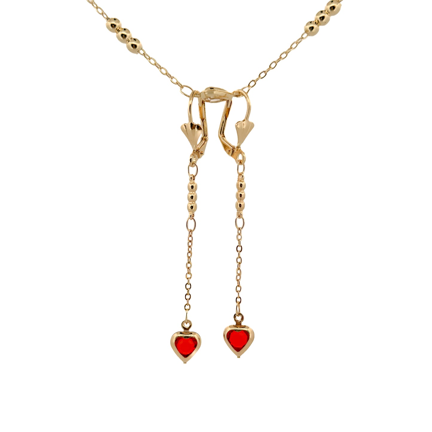 JUEGO ORO LAMINADO CORAZONES DE COLORES