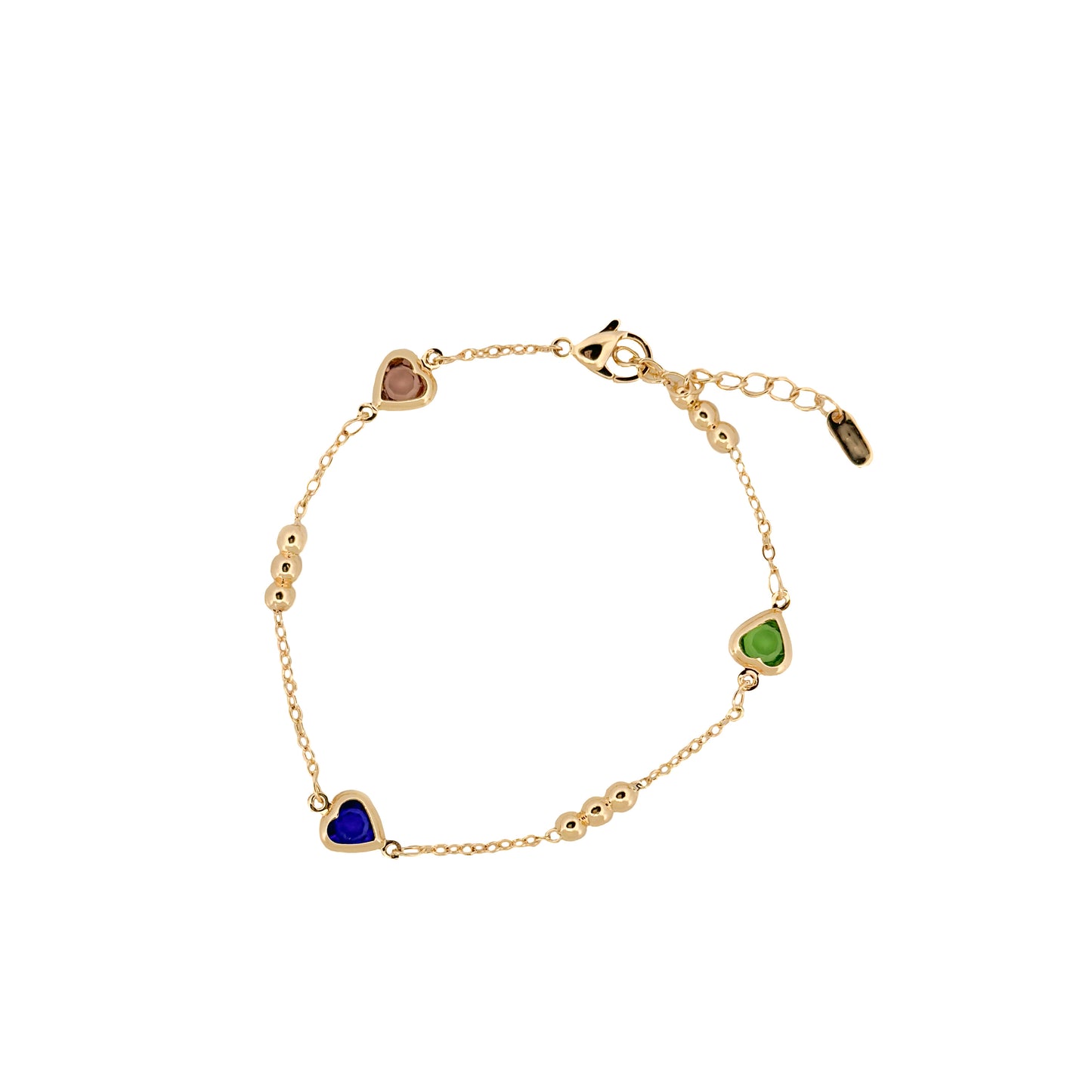 JUEGO ORO LAMINADO CORAZONES DE COLORES