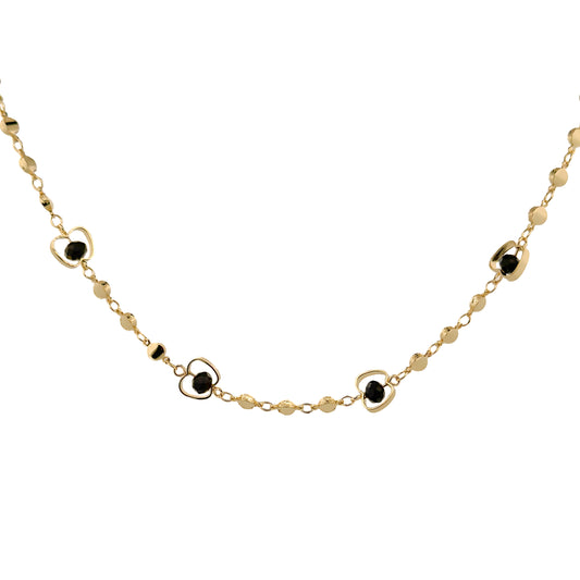 JUEGO ORO LAMINADO MANZANAS PIEDRA NEGRA