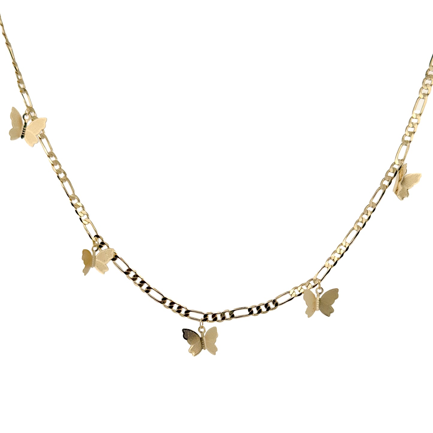 JUEGO ORO LAMINADO CARTIER 3 EN 1 MARIPOSAS COLGANTES