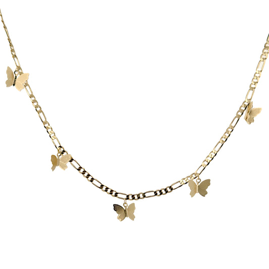 JUEGO ORO LAMINADO CARTIER 3 EN 1 MARIPOSAS COLGANTES