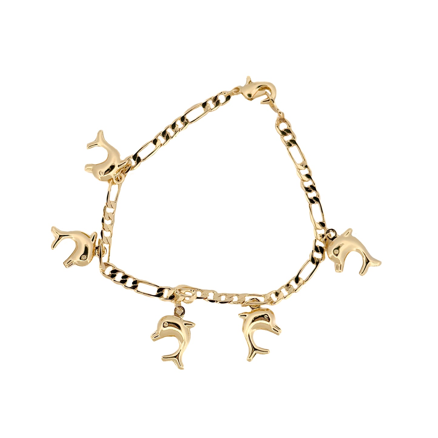 JUEGO ORO LAMINADO CARTIER 3 EN 1 DELFINES COLGANTES