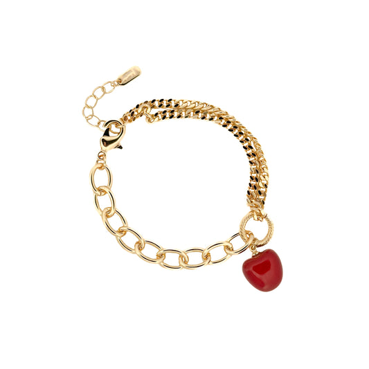 PULSO ORO LAMINADO CEREZA CHERRY