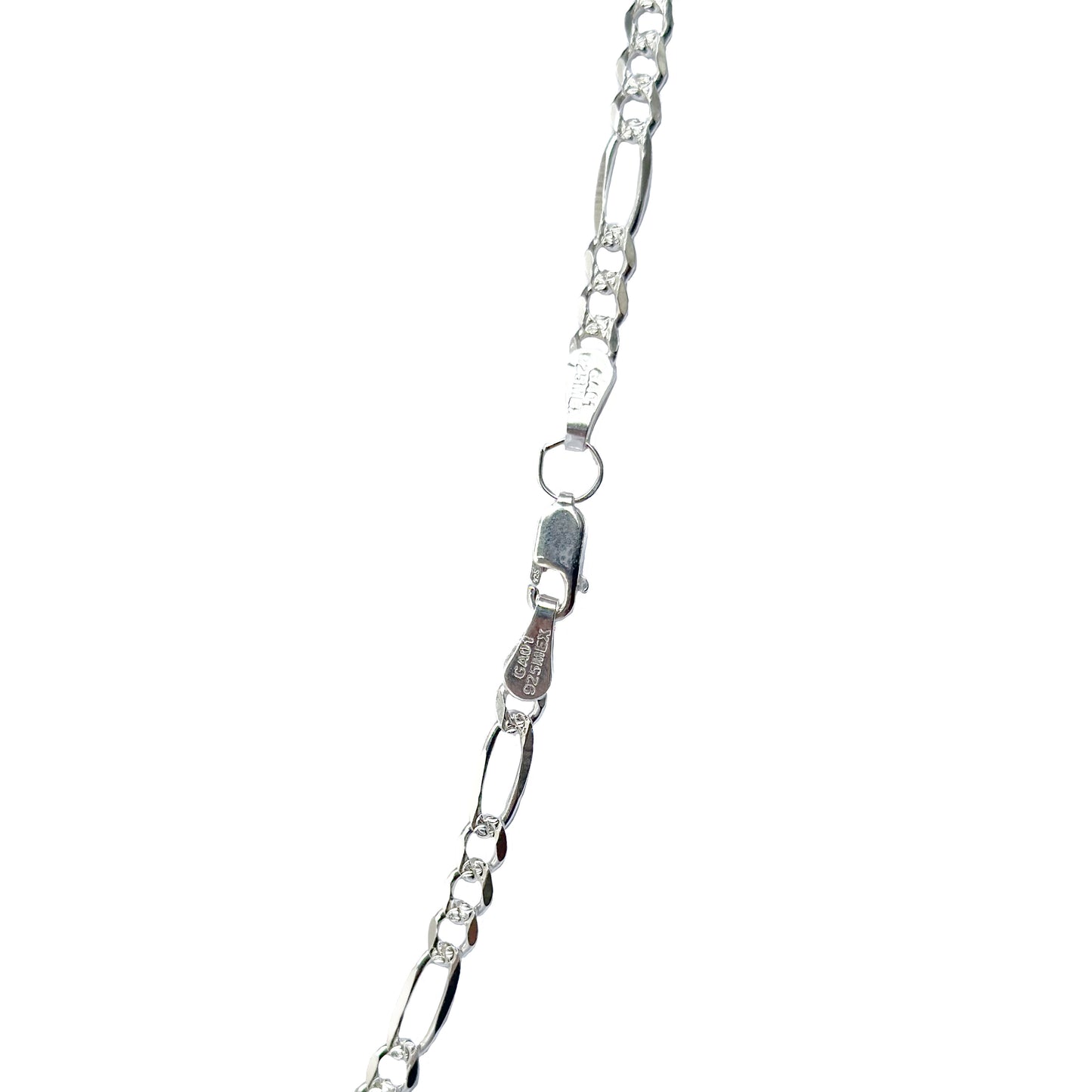 CADENA PLATA .925 CARTIER 3X1 & 4.5MM CON PAVE