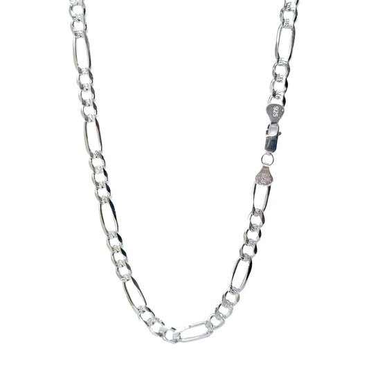CADENA PLATA .925 CARTIER 3X1 & 8MM CON PAVE