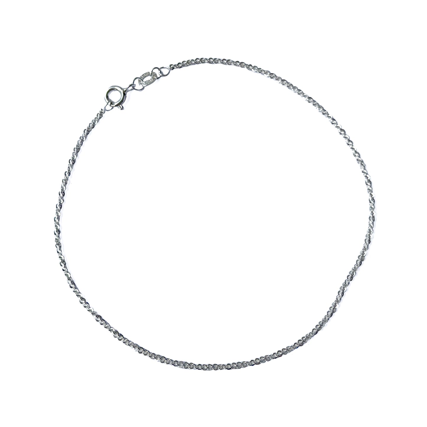 TOBILLERA PLATA .925 ESLABON CIRCULAR
