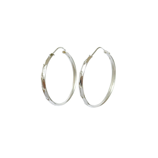 ARRACADA PLATA .925 CON DESTELLO 30MM