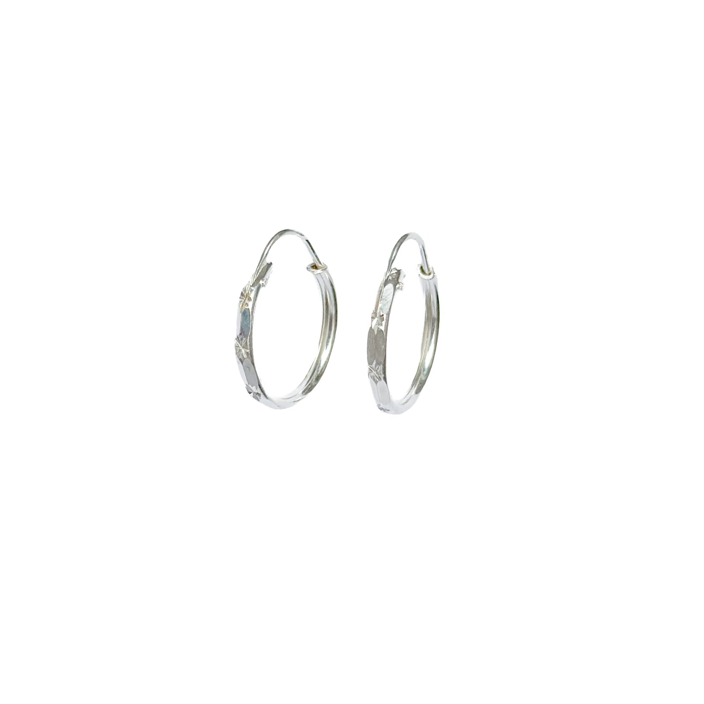 ARRACADA PLATA .925 CON DESTELLO 15MM