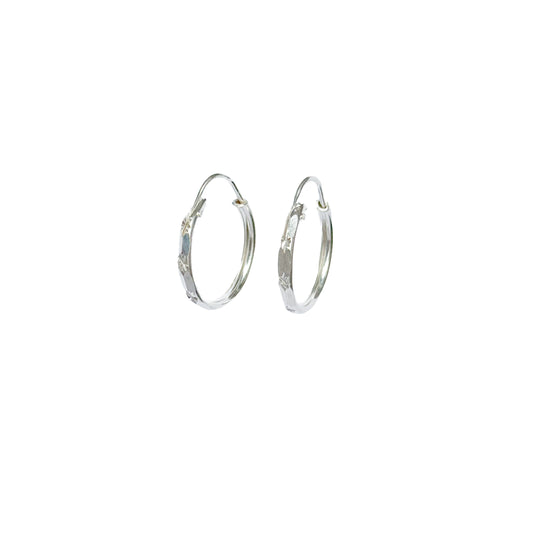ARRACADA PLATA .925 CON DESTELLO 15MM