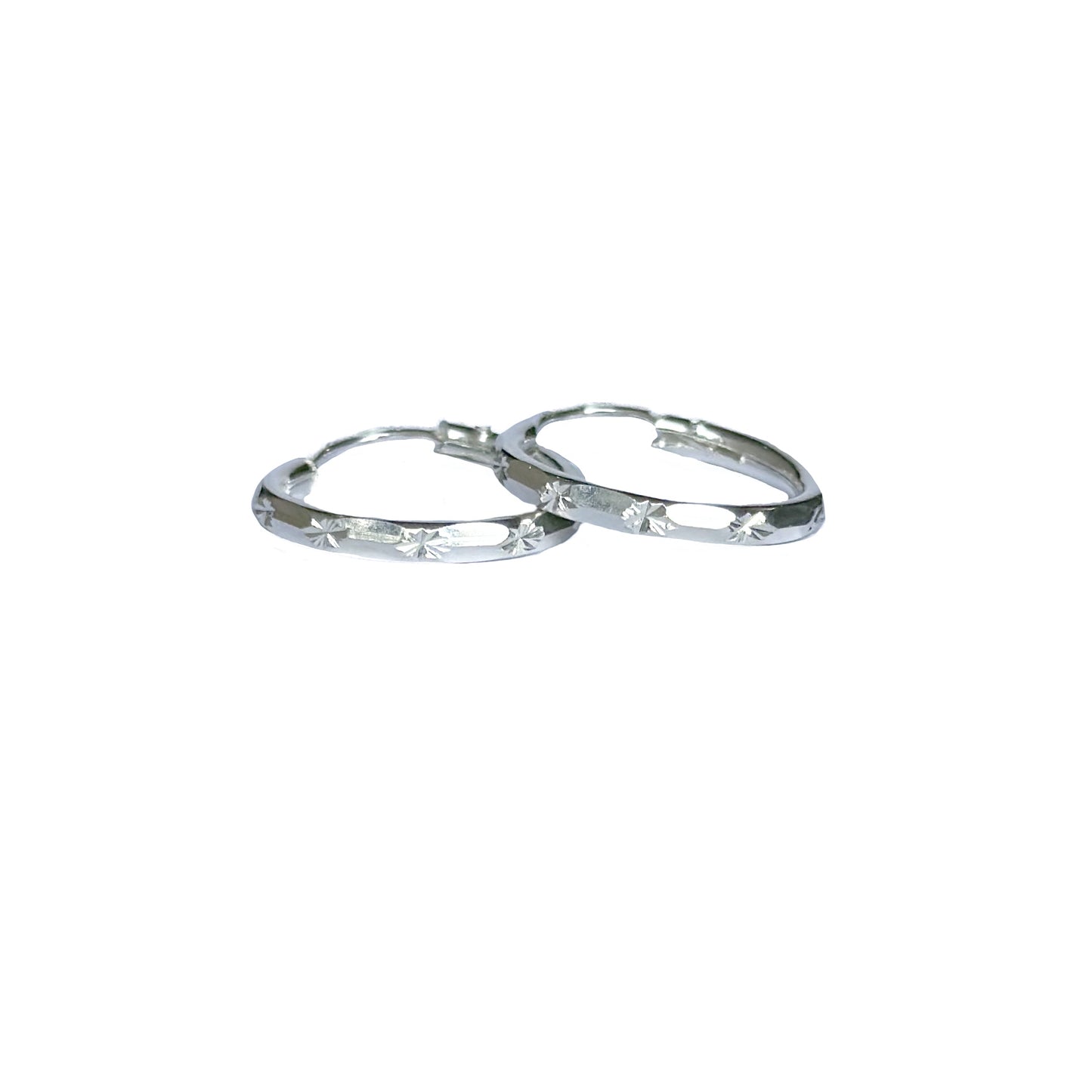 ARRACADA PLATA .925 CON DESTELLO 15MM