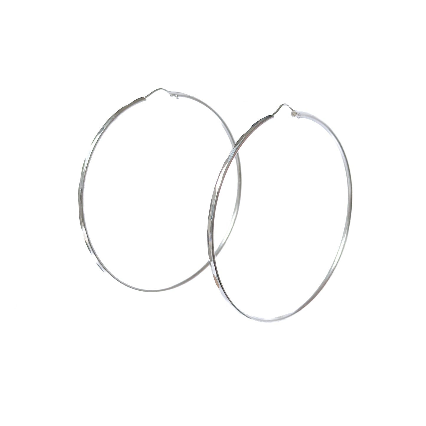 ARRACADA PLATA .925 CON FACETADA 65MM