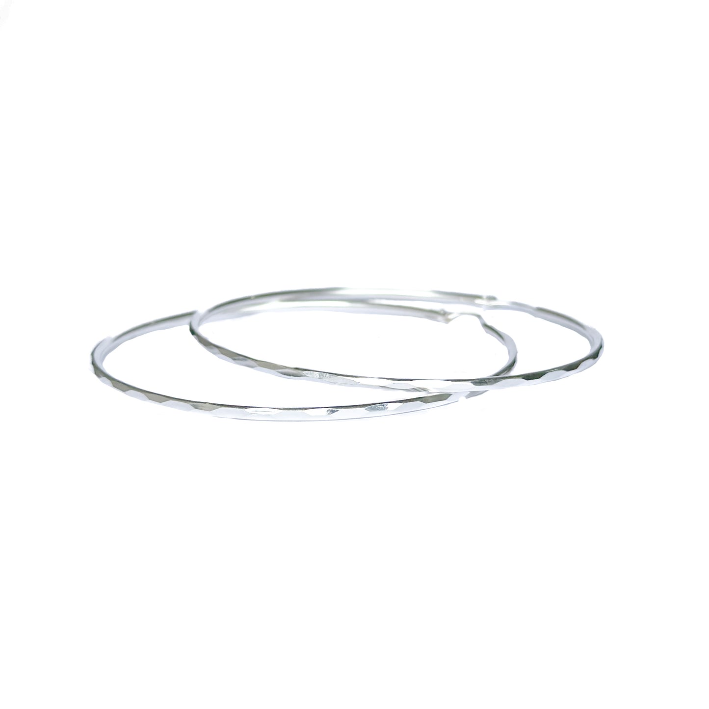 ARRACADA PLATA .925 CON FACETADA 65MM